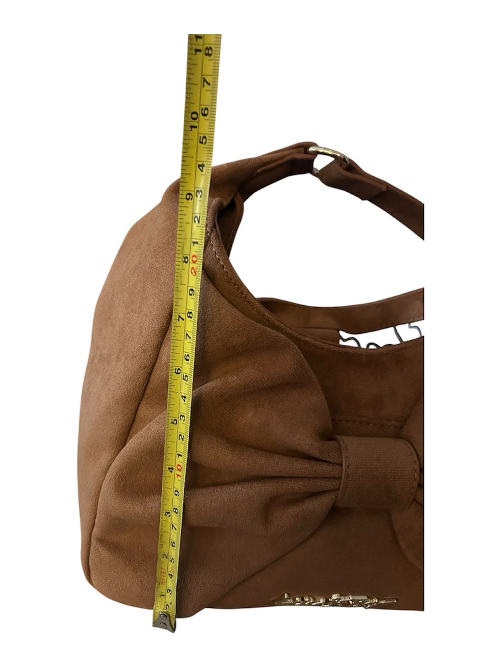 Betsy Johnson Brown Bow-Accent Shoulder Bag - Picture 4 of 8